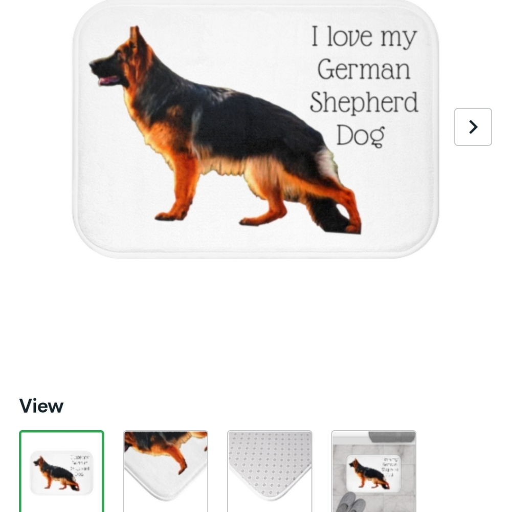 I love my German Shepherd Dog bath mat